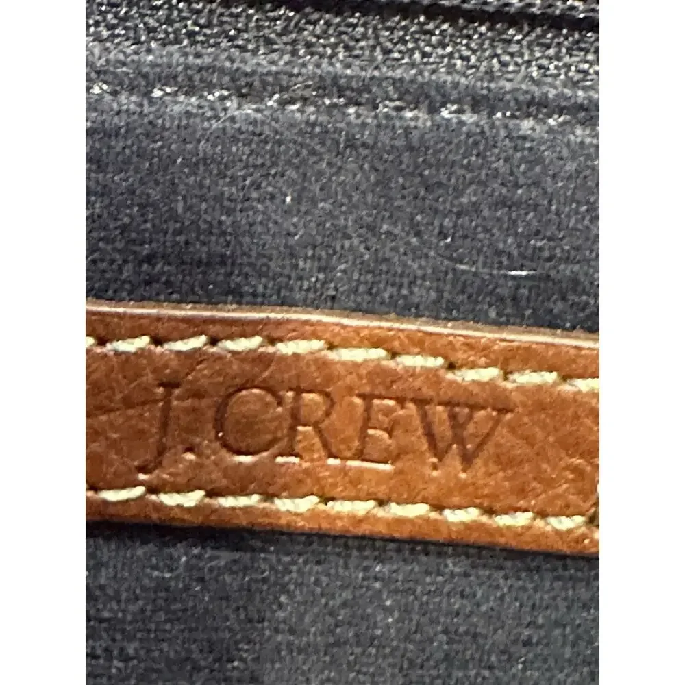 J Crew Wool Leather Plaid Pink Brown Wristlet Wallet Preppy Career Locket
